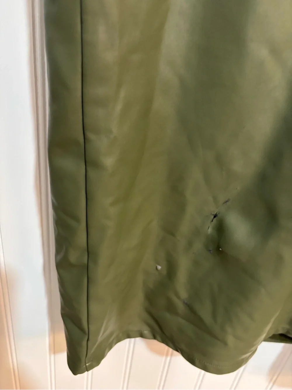 Shakuhachi Olive Faux Leather Twist-Waist Midi Dress - Picture 8 of 8